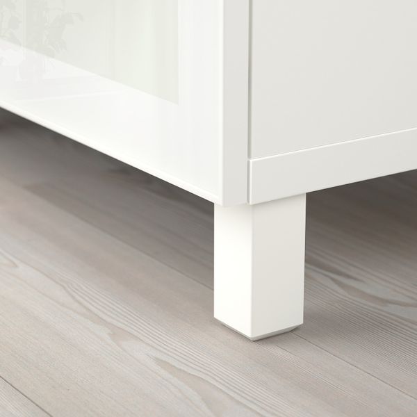 Комбинация для хранения с дверцами, белый/глассвик/стуббарп белый матовое стекло 180x42x74 см IKEA BESTÅ БЕСТО 792.466.69 - фото 5