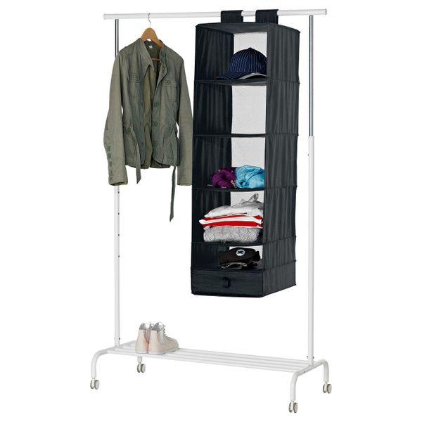 Модуль для хранения с 6 отделениями, черный 35x45x125 см IKEA SKUBB СКУББ 603.889.27 - фото 3