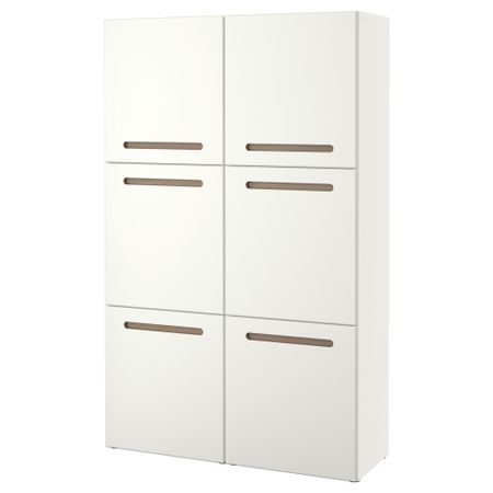 Комбинация для хранения с дверцами БЕСТО, Марвикен белый (120x40x192 см)