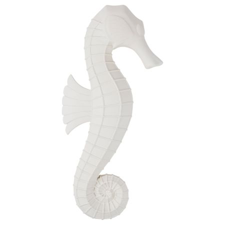 Настенное украшение ВЕТЕРЛИГ, морской конек белый (22x48 см)