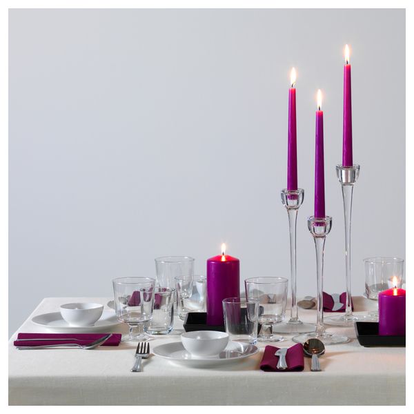 Неароматическая свеча формовая ДАГЛИГЕН, темно-сиреневый (14 см) - схема-чертеж с размерами