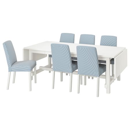 Стол и 6 стульев, 210, 289 cm IKEA BERGMUND БЕРГМУНД, NORDVIKEN НОРДВИКЕН 794.075.77