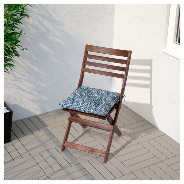 Подушка на садовый стул ИТТЕРОН, синий (40x40 см) - схема-чертеж с размерами