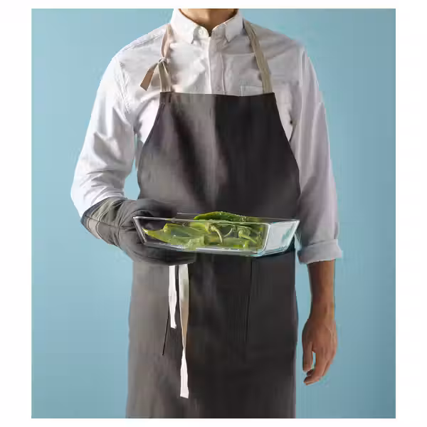 MIXTUR Форма/блюдо д/дхвк - прозрачное стекло 27x18 см - схема-чертеж с размерами