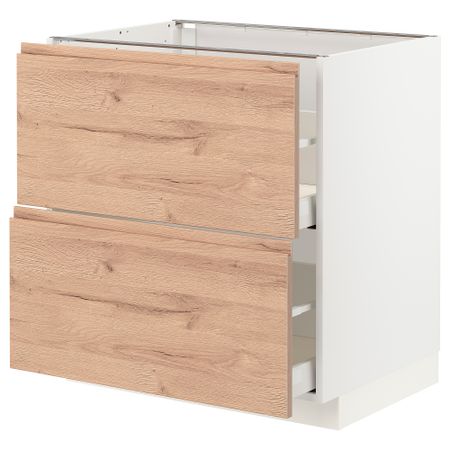 Напольный шкаф 2 фасада, 2 высоких ящика, 80x60 cm IKEA METOD МЕТОД, MAXIMERA МАКСИМЕРА 194.028.51