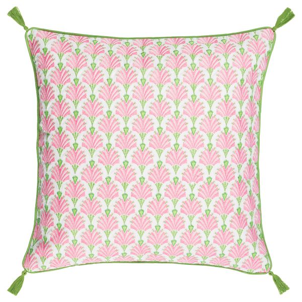 Чехол на подушку, белый/розовый 50x50 см IKEA INBJUDEN ИНБЬЮДЕН 204.914.55 - фото 1