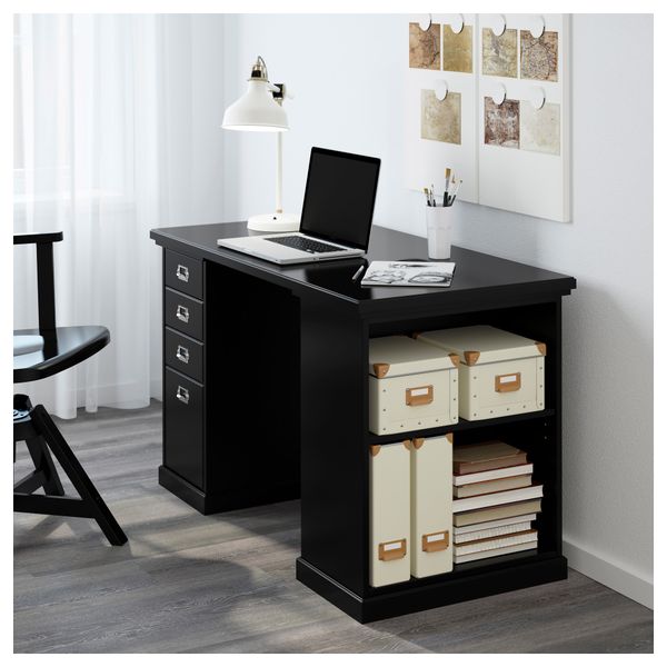 Стол КЛИМПЕН, черный (120x60 см) - фото 2