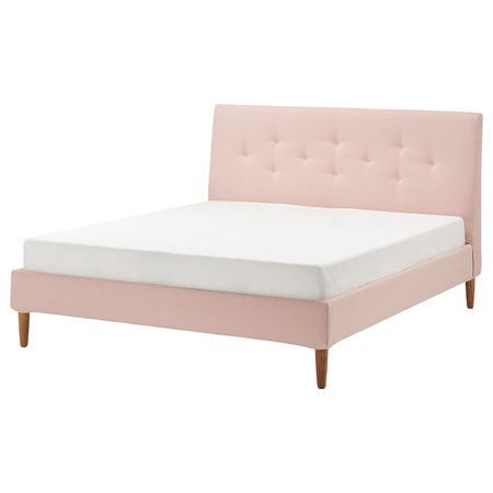 Каркас кровати с обивкой, Гуннаред бледно-розовый 180x200 см IKEA IDANÄS ИДАНЭС 704.589.53