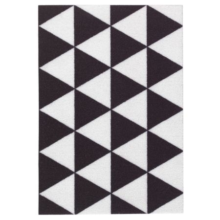 Придверный коврик СОММАР 2018, орнамент-треугольники черный/белый (40x60 см)