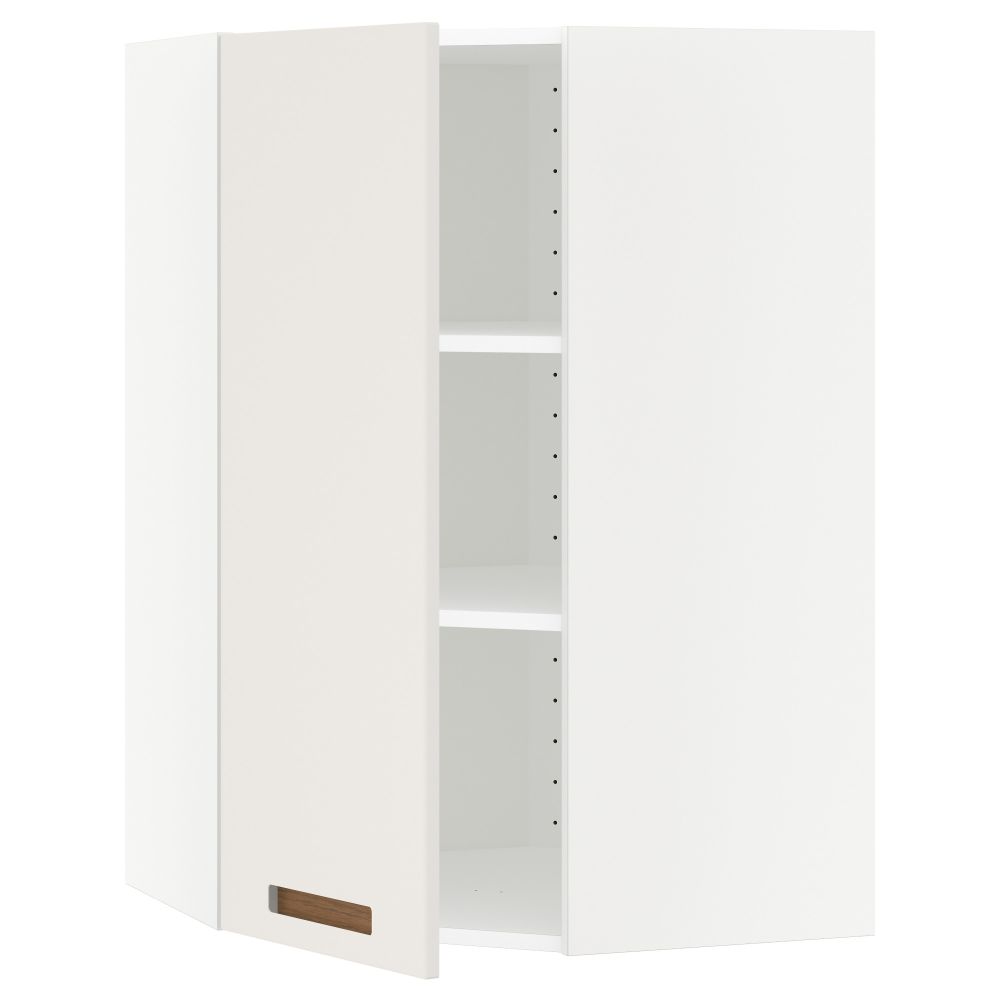 Угловой навесной шкаф с полками МЕТОД, белый, Мэрста белый - схема-чертеж с размерами