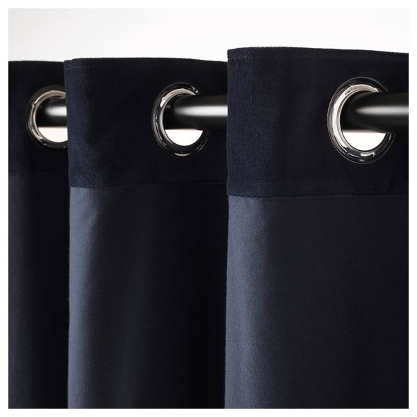 Гардины, 1 пара САНЕЛА, темно-синий (140x300 см) - фото 3