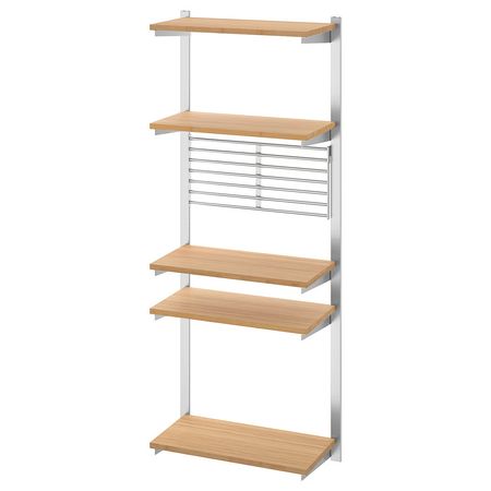 KUNGSFORS Накладная шина/полка/решетка - нержавеющ сталь/бамбук