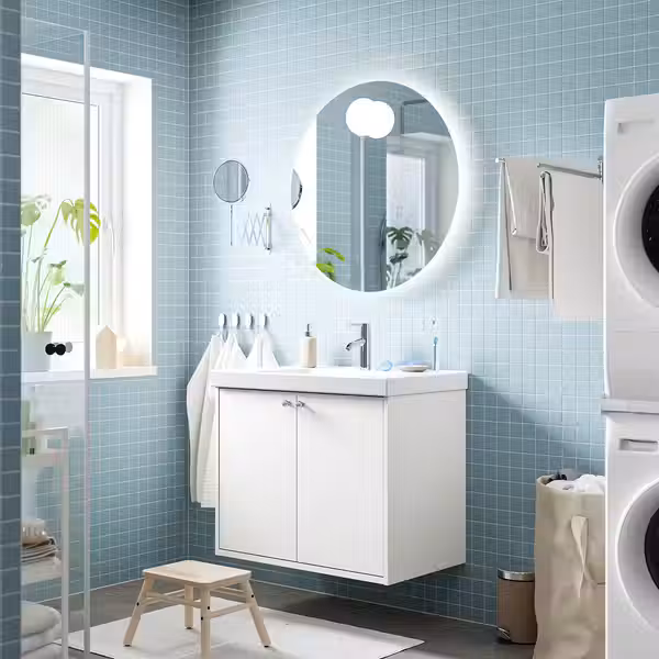 HAVBÄCK Шкаф под раковину с дверцами - белый 80x48x63 см - фото 2