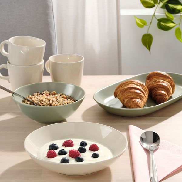 Тарелка глубокая, полированный бежевый 19 см IKEA FÄRGKLAR ФЭРГКЛАР 804.796.34 - фото 3