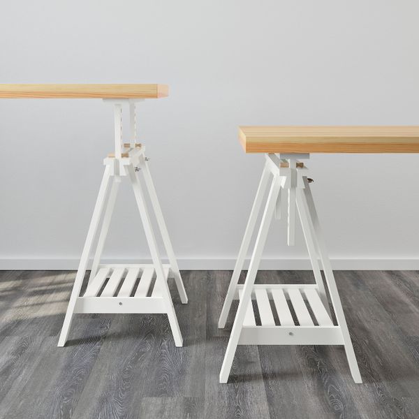 Опора для стола с полкой, белый 70x71/93 см IKEA FINNVARD ФИНВАРД 203.852.09 - фото 14