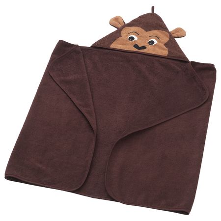 Полотенце с капюшоном, обезьянка/коричневый 70x140 см IKEA ДЬЮНГЕЛЬСКОГ 703.938.29