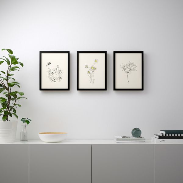 Постер, Цветы, 30x40 см IKEA БИЛЬД 904.321.70 - схема-чертеж с размерами