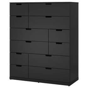 NORDLI Комод с 12 ящиками - антрацит 120x145 см