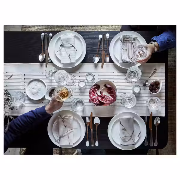 VÅRARV ВОРАРВ Дорожка настольная - темно-серый/неокрашенный 35x150 см - схема-чертеж с размерами