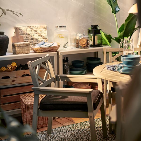 Стол + 4 кресла, для/сада, серый морилка/ЙЭРПОН/дувхольмен антрацит IKEA BONDHOLMEN БОНДХОЛЬМЕН 193.305.43 - фото 9