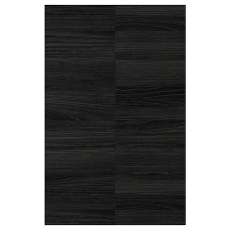 Дверца для напольного углового шкафа, 2шт, под дерево черный 25x80 см IKEA ТИНГСРИД 103.672.96