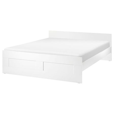 Каркас кровати, белый 160x200 см IKEA BRIMNES БРИМНЭС 493.909.84