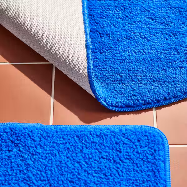 BERGVATTNET БЕРГВАТТНЕТ Коврик для ванной - синий 60x60 см - фото 2