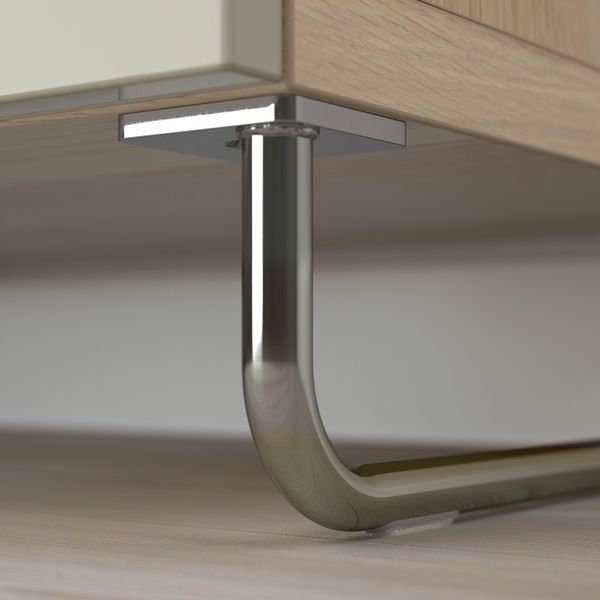 Комбинация для хранения с дверцами, под беленый дуб/СЕЛЬВИКЕН/СУЛАРП глянцевый, бежевый 120x40x74 см IKEA BESTÅ БЕСТО 292.670.70 - фото 1