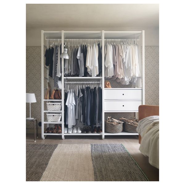 Гардероб, комбинация, белый 205x55x216 см IKEA ELVARLI ЭЛВАРЛИ 292.040.11 - фото 2