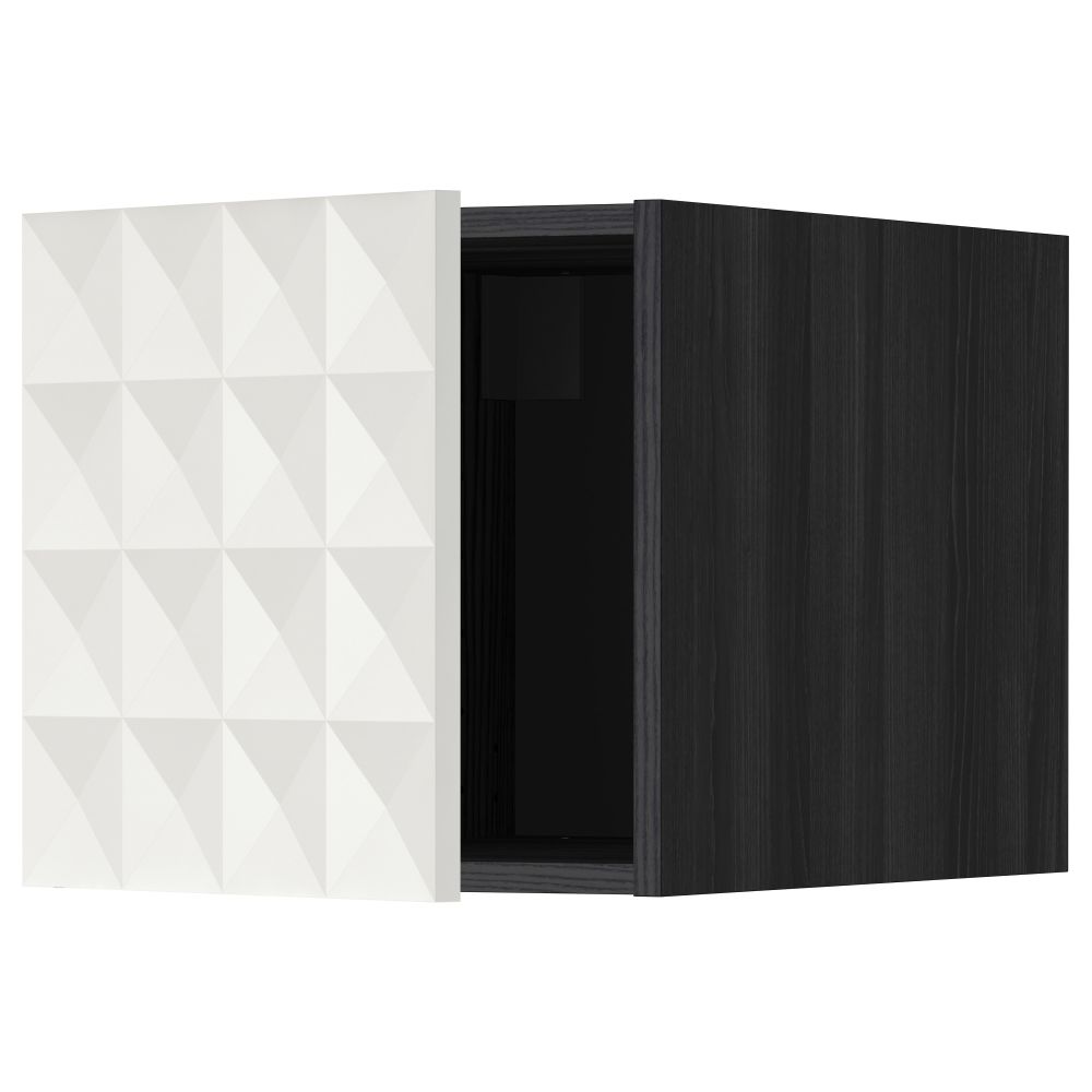 Верхний шкаф МЕТОД, черный, Гэррестад белый (40x40 см) - схема-чертеж с размерами