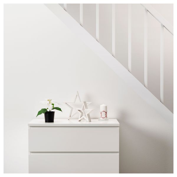 Искусственное растение в горшке ФЕЙКА, "Рождественская звезда" белый (9 см) - фото 2