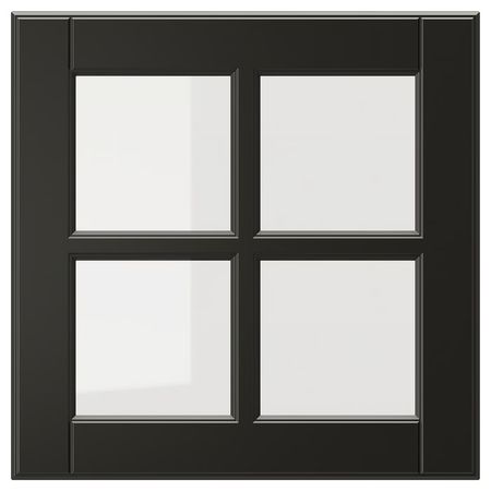 BODBYN Стеклянная дверь - чёрный 40x40 см