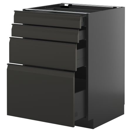 Напольный шкаф 4 фасада,4 ящика IKEA METOD МЕТОД, KNIVSHULT 695.878.66