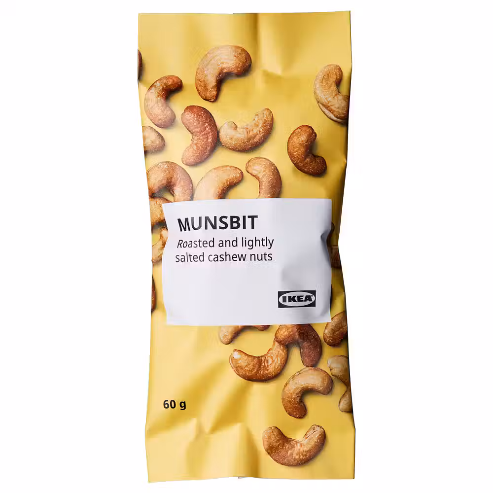 MUNSBIT Орехи кешью обжаренные - слегка подсоленный 60 гр - фото 1
