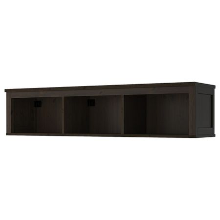 Полочный, арочный модуль, черно-коричневый 148x37 см IKEA HEMNES ХЕМНЭС 703.842.69
