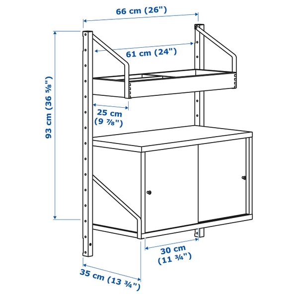 IKEA, дополнительный ракурс - схема-чертеж с размерами