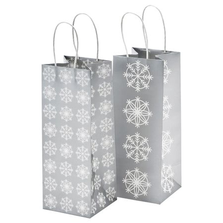 Подарочная упаковка для бутылки, серебристый, 12x32 см/4.6 л IKEA ВИНТЕР 2019 204.623.11