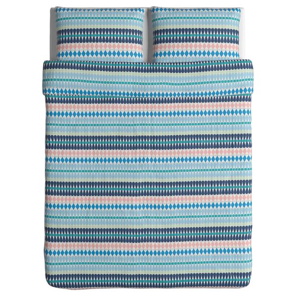 Пододеяльник и 2 наволочки МОССФЛОКС, разноцветный - схема-чертеж с размерами