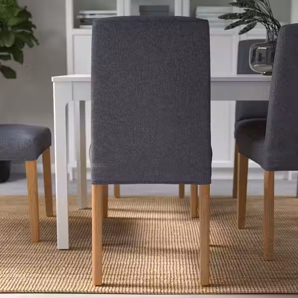 BERGMUND Стул - под дуб/Gunnared классический серый - фото 3