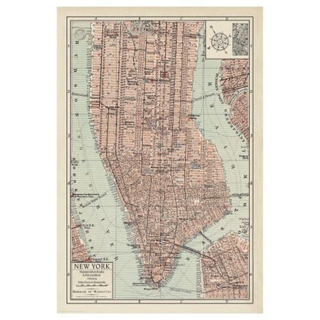 Постер, Карта Манхэттена II, 61x91 см IKEA DRÖMBILD ДРЁМБИЛЬД 304.417.90