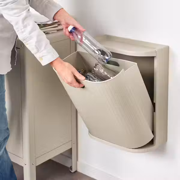 GÅRDSBUTIK ГОРДСБУТИК Контейнер с крышкой - серо-бежевый 21 л - фото 2