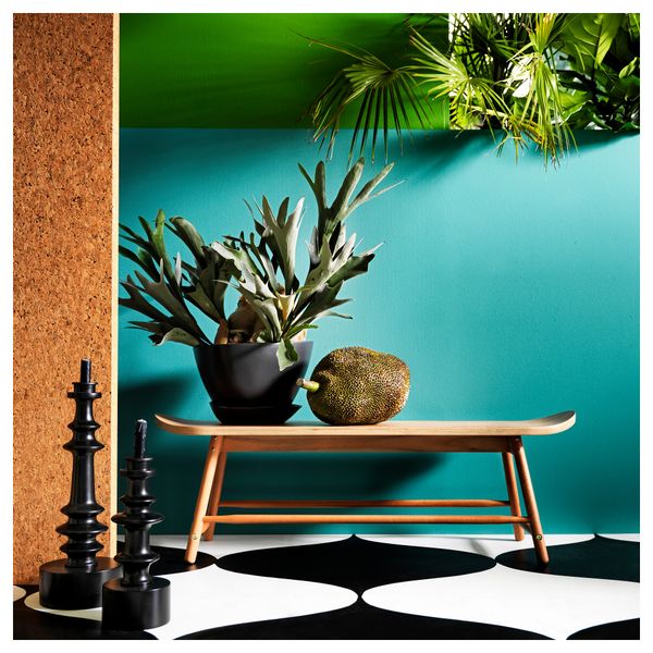 Скамья ТИЛЛФЭЛЛЕ, эвкалипт (118 см) - схема-чертеж с размерами