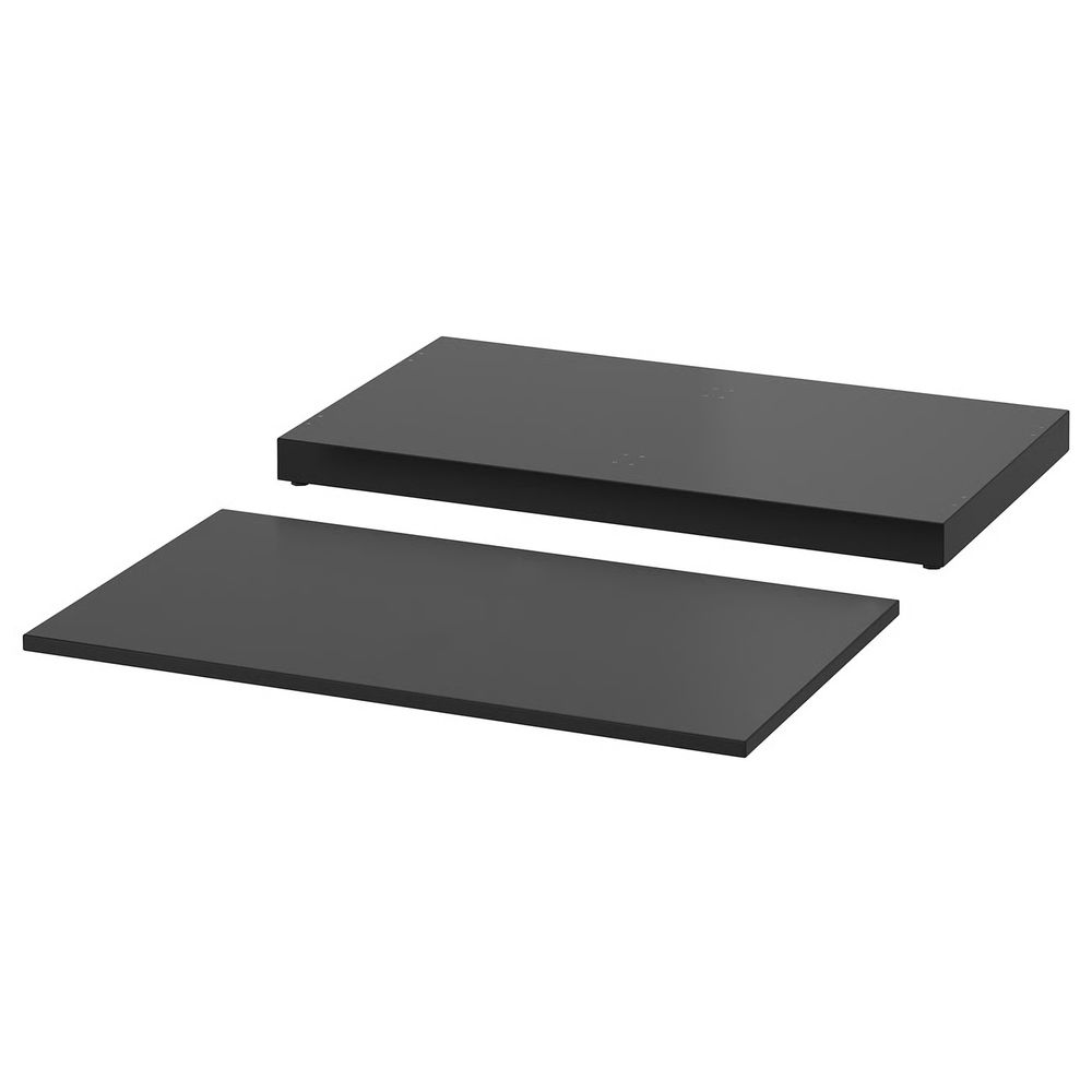 NORDLI Верхняя панель и цоколь - антрацит 80x47 см - схема-чертеж с размерами