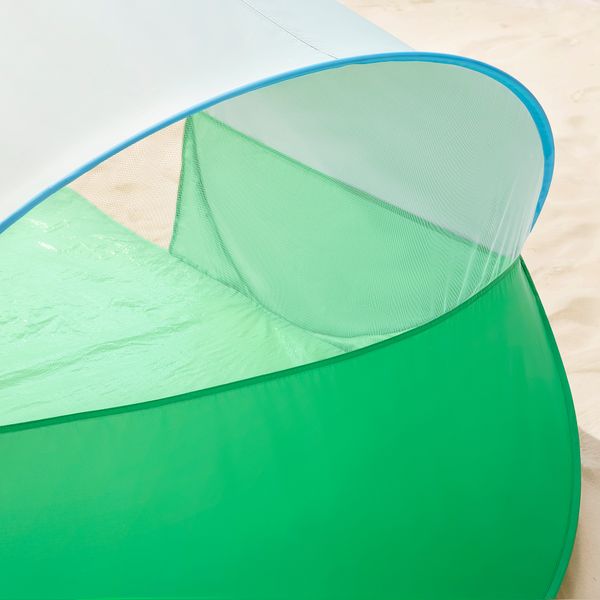 Складной тент от солнца, ветра, зеленый, синий IKEA STRANDÖN 305.227.72 - фото 3