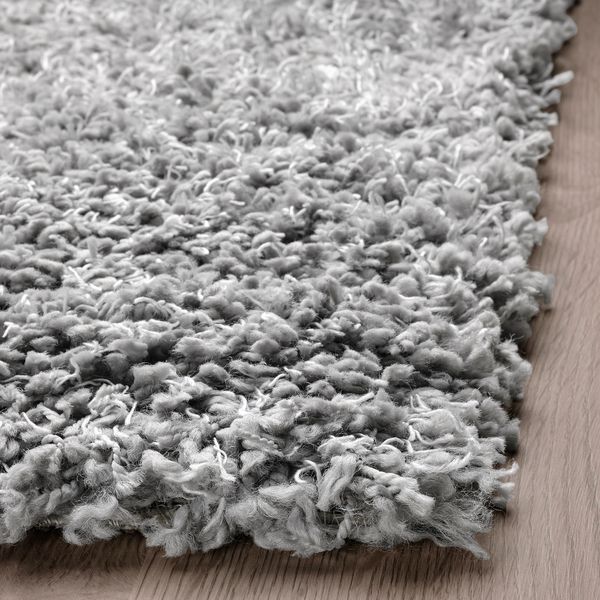 Ковер, длинный ворс, 80x150 см, светло-серый IKEA VOLLERSLEV ВОЛЛЕРСЛЕВ 805.444.65 - фото 4