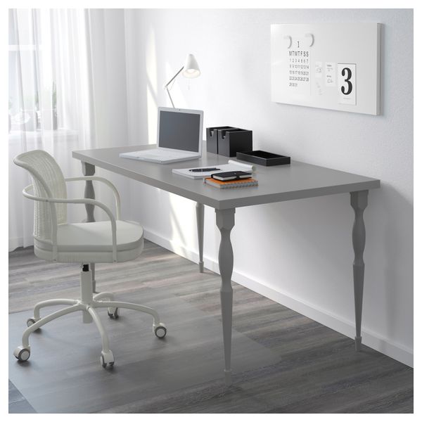 Стол ЛИННМОН / НИПЕН, серый (150x75 см) - схема-чертеж с размерами