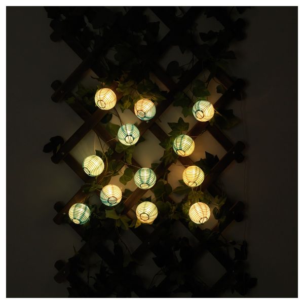 Украшение для гирлянды СОЛВИДЕН, шаровидный серый, синий - фото 2