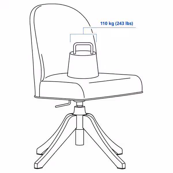 ROSENTORP РОЗЕНТОРП Рабочий стул - фото 4