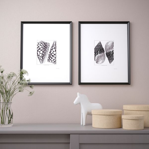 Постер, Черные ракушки, 40x50 см IKEA DRÖMBILD ДРЁМБИЛЬД 304.360.72 - схема-чертеж с размерами