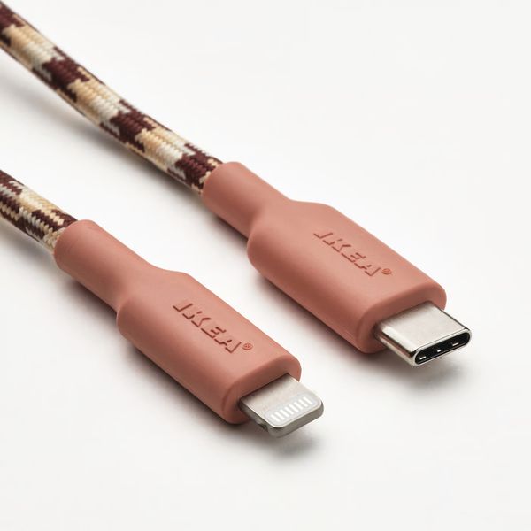 LILLHULT Кабель USB-C–lightning - розовый/бежевый 1.5 м - фото 2
